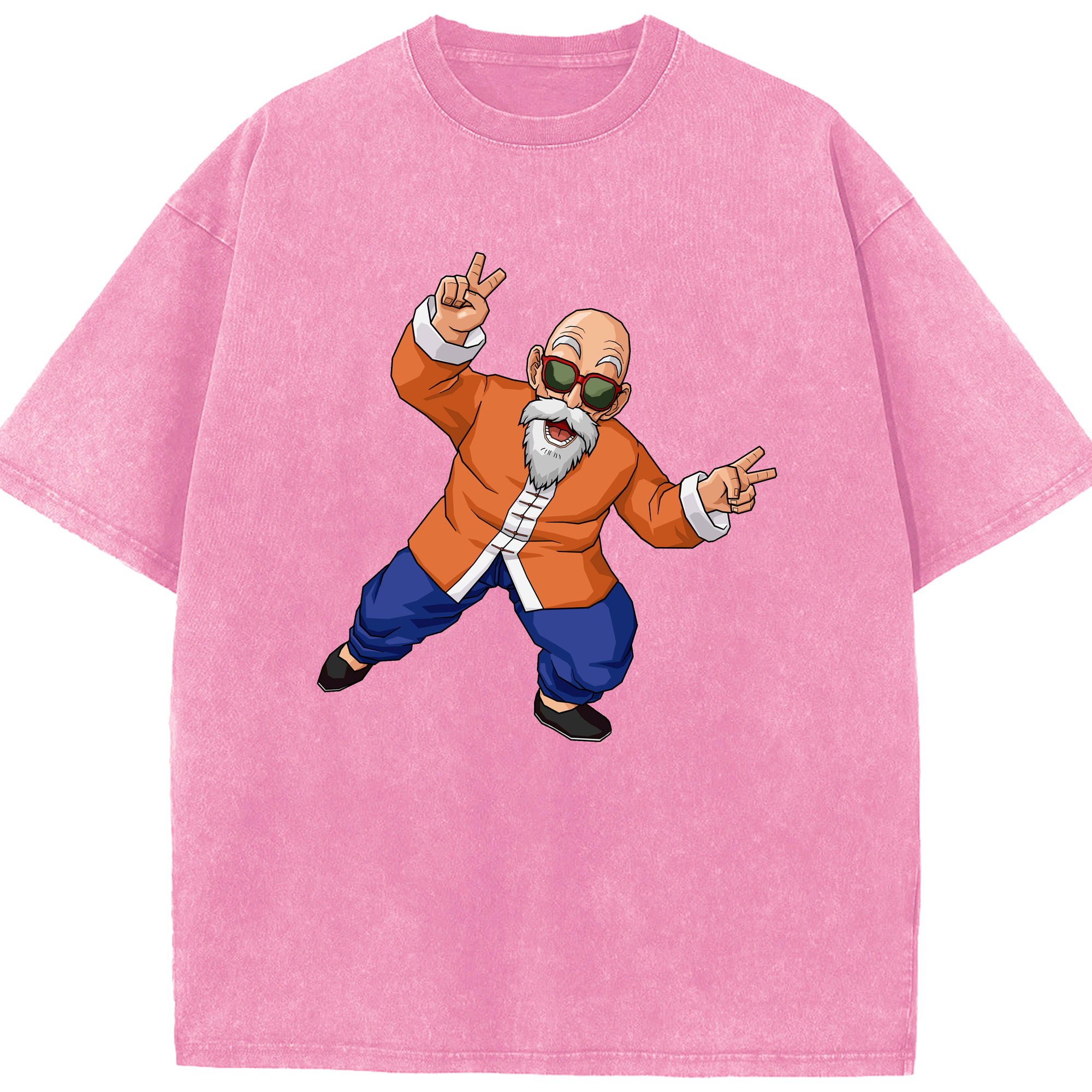 （画像用） ドラゴンボール 亀仙人（かめせんにん） DRAGON BALL Master Roshi Kame Sennin 綿100% ヴィンテージ風 半袖Tシャツ（フロントプリント）